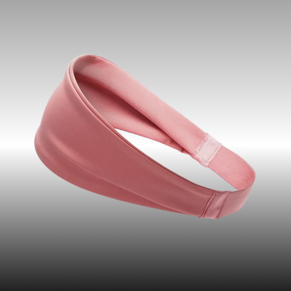 Bandeau rose pour sport et fitness, anti-transpiration et élastique