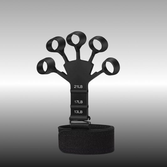 Exerciseur de doigts noir 6 résistances - Vue de profi