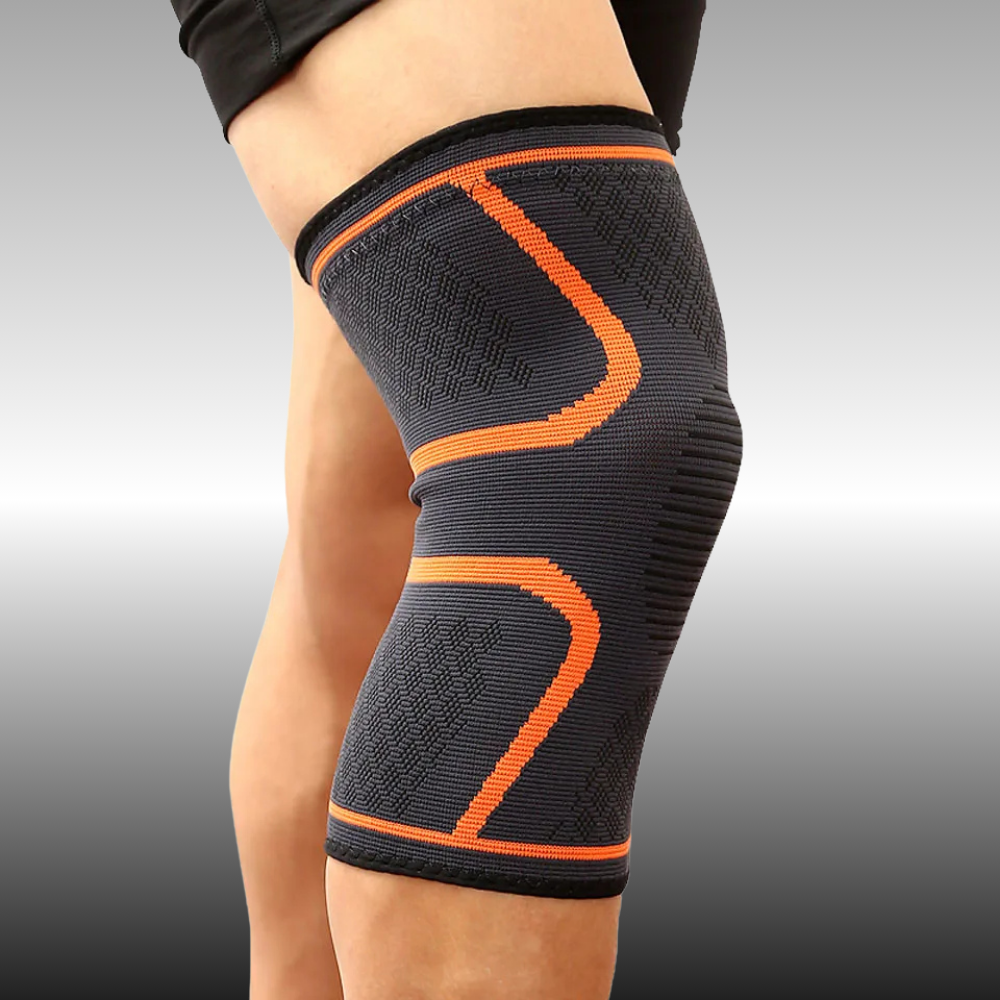 Genouillère de compression orange – soutien musculaire et confort articulaire