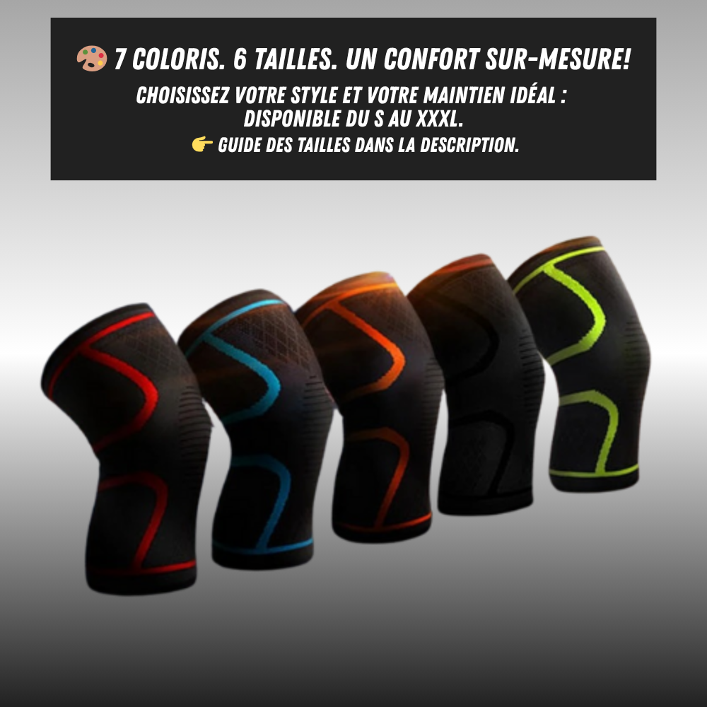 Genouillère de compression utilisée pendant l’effort physique – soutien optimal du genou