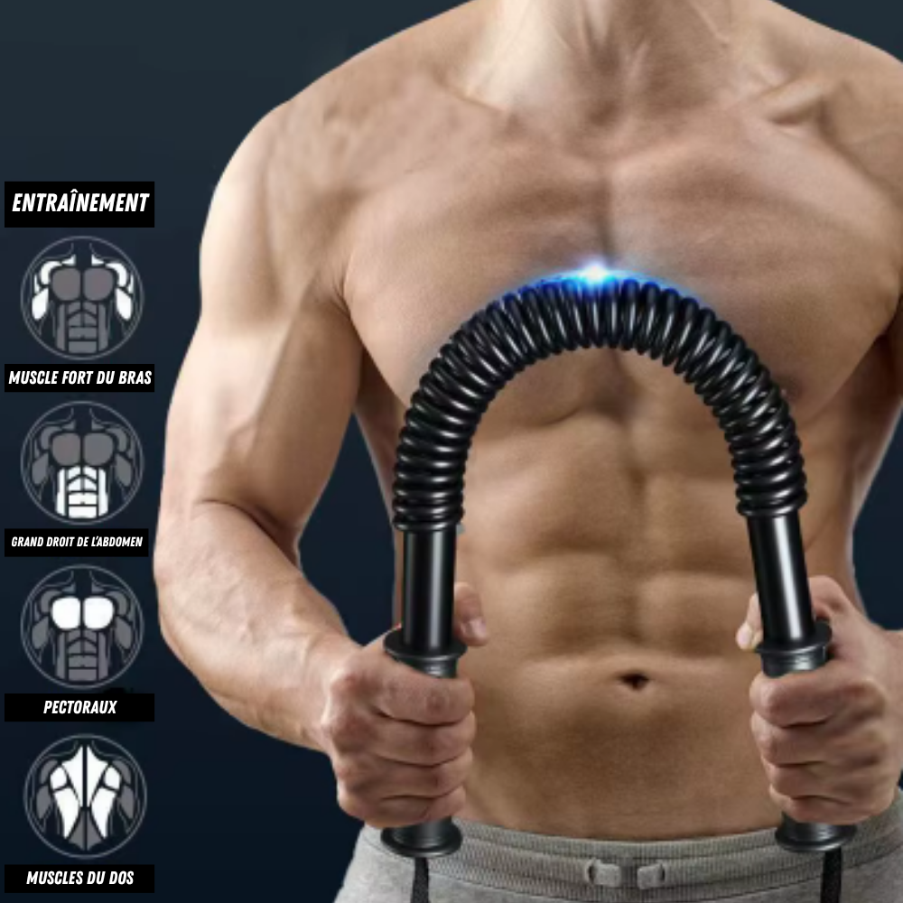 Grip musculation noir avec étui – pratique et transportable