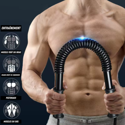 Grip musculation noir avec étui – pratique et transportable