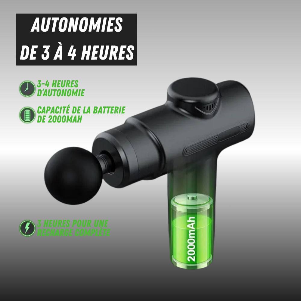 Pistolet de massage ergonomique et silencieux – poignée antidérapante