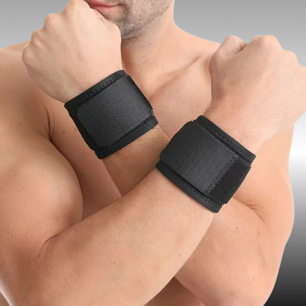 Protège-poignets sport noirs – maintien et confort pour musculation et crossfit