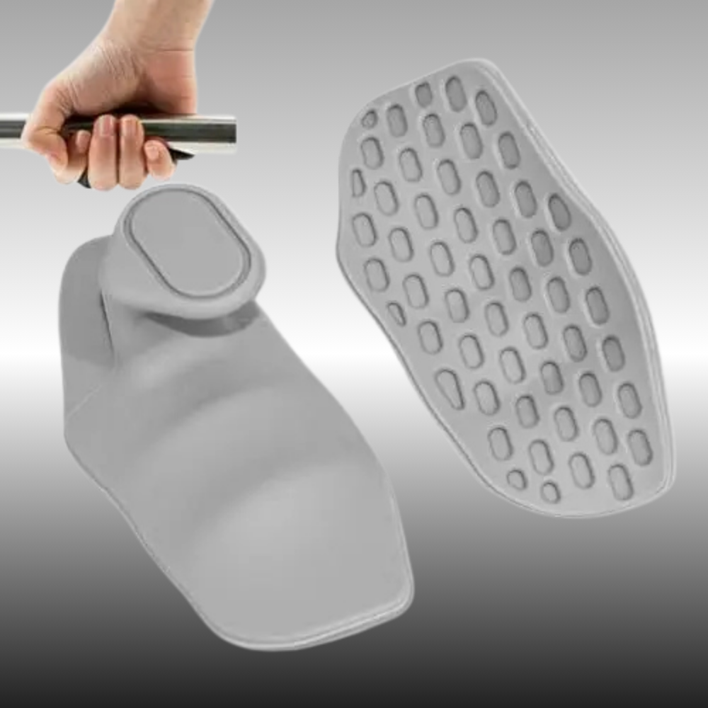 Grip de musculation gris en silicone – accessoire de protection pour haltères et barre de traction