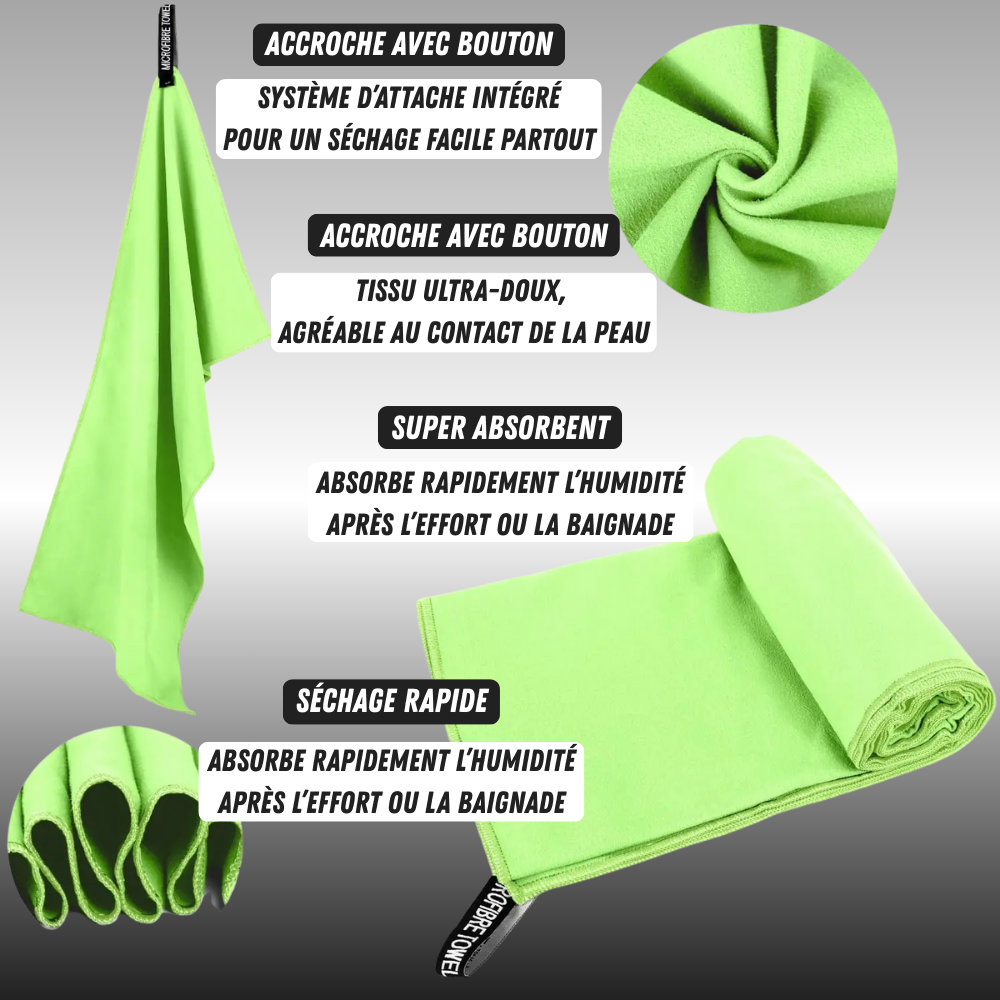 serviette sport rapide séchage compacte