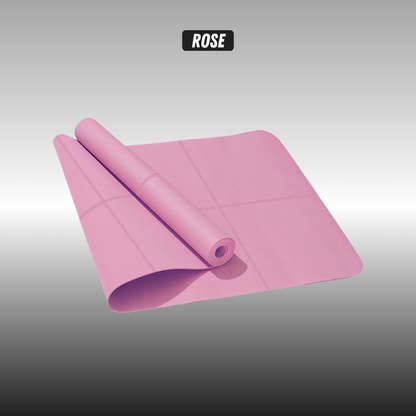 Tapis de yoga rose en EVA antidérapant pour entraînements confortable