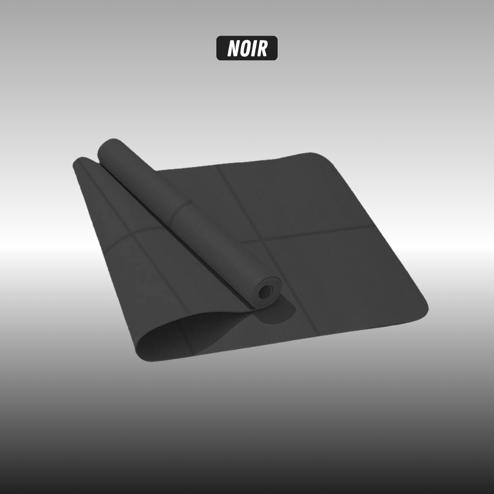 Tapis de sport noir en EVA, confortable et antidérapant pour exercices au sol